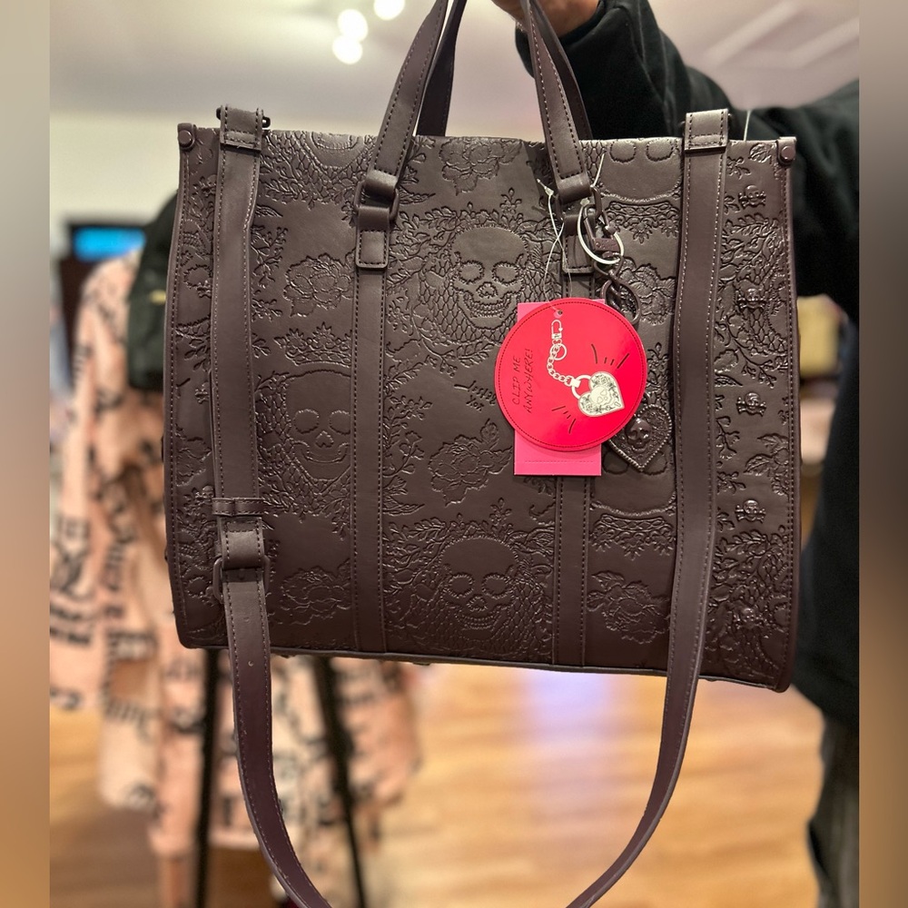 Betsey Johnson skull tote